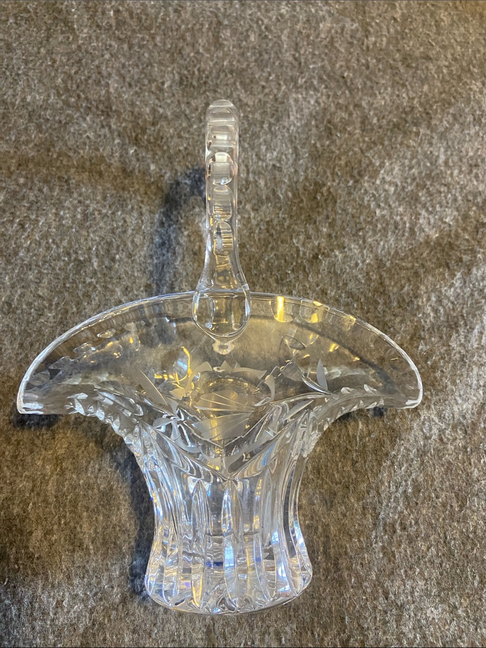 Pressed Glass Brides Basket Candy Dish Vintage
